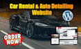 design exotic car rental wordpress website, car booking wordpress website