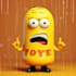 draw a  simpsons yellow cartoon character