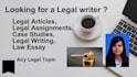 write  legal articles, essay, case briefs, assignments
