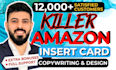 design and write amazon insert card and thank you cards
