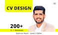 create a professional CV design or resume design