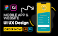 create mobile UI UX and website UI UX design in figma, xd