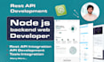 be your node js developer for backend, rest API development, and API integration