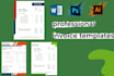 provide rate list receipt professional template