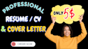 create professional resume cv design , cv writer , cv maker