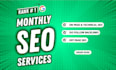 provide monthly SEO service with high quality dofollow backlinks