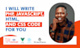 write php javascript html and css code for you