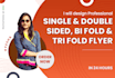 design professional, flyer, bifold and trifold brochure