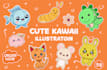 create a cute and kawaii cartoon design