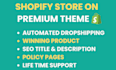 shopify dropshipping store or design shopify store