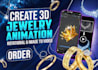 create 3d rotational jewelry animation video, product image to ai video
