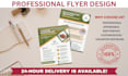 provide flyer design, one sheet, and sales flyer