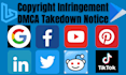 send dmca takedown notice to remove copyright infringing and leaked content