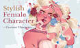 draw a stylish female character illustration