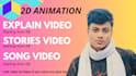 create 2d animated cartoon stories and explain ad video