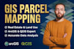 parcel mapping in arcgis or qgis for real estate and land use