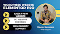 create full wordpress website using elementor pro