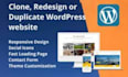 copy, clone website, or redesign wordpress website
