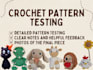test your amigurumi crochet pattern with feedback