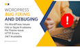 do wordpress bug fixing and debugging