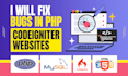 fix bugs in PHP codeigniter websites