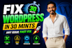 fix wordpress issues, bugs, errors, plugin, theme, mysql and error 500