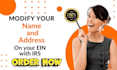 change your address on your ein with irs