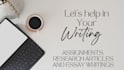 do assignment, research articles and essay writing