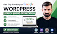 do wordpress onpage and technical SEO to improve your google rankings