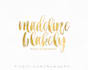 do gold textured signature logo