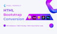 convert psd to html, pdf to html, figma to html, responsive website