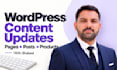 add blog posts, wordpress content, and woocommerce products