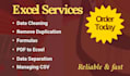 do data cleaning, editing sorting, or separate excel or CSV