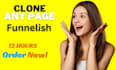 design and clone funnelish product landing page