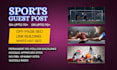 do guest posts on sports blogs dofollow SEO backlinks