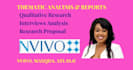 do thematic analysis of qualitative research, nvivo interviews coding, proposals