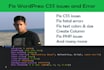 fix wordpress,php and CSS issues