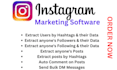 do instagram marketing and provide instagram marketing software for data