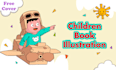 do afro characters children storybook illustrations, storybook cover