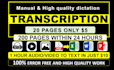 transcribe audio and do video transcription in 12 hours