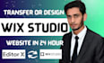 transfer or design wix studio website using wix studio or figma to wix studio