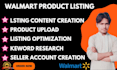 create or fix your product listing and variations on amazon and walmart