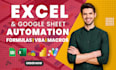 urgently create dashboards with excel vba or google sheets apps script