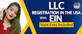 do llc registration in the USA with fees included, and ein