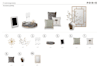 create an accessories moodboard for each room
