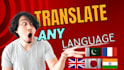 translate english, italian, japanese, russian or indian language