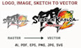 trace, vectorize, convert, logo, image, sketch to vector with 4 hour