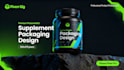 design premium supplement and protein packaging label