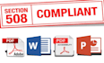 compliance ada ,section 508 compliance to PDF , word , PPT