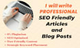 write unique and amazing SEO friendly article